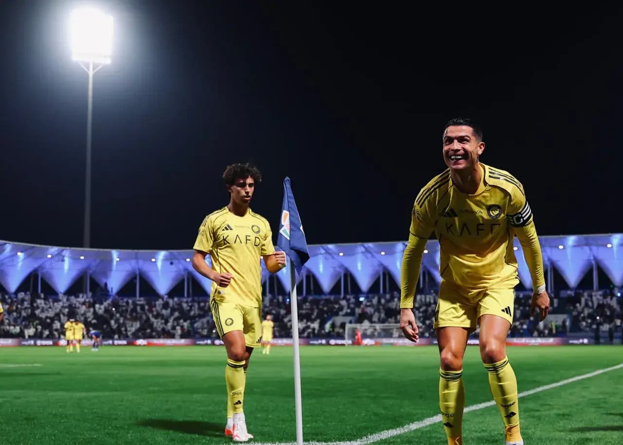 رونالدو گل زد، النصر در یک قدمی الهلال ماند