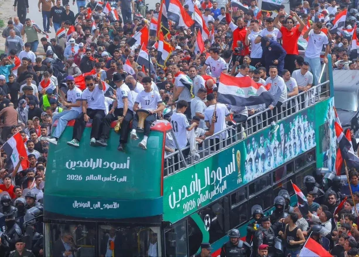 جشن باشکوه صعود عراق در خیابانهای بغداد