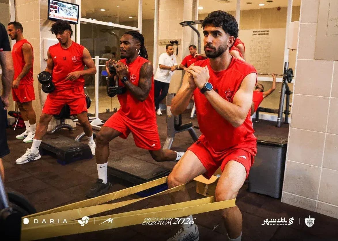 تمرین سریع پرسپولیس در بدو ورود! (عکس)